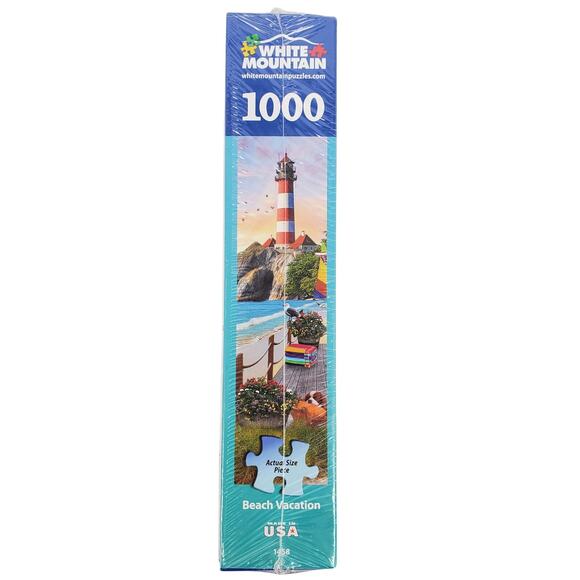 White Mountain Beach Vacation 1000 Piece Puzzle #1458 24inx30in New Sealed - Picture 3 of 5